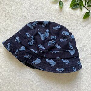 Joe Fresh Baby Sunhat 0-12M | Navy Vehicle Print EUC